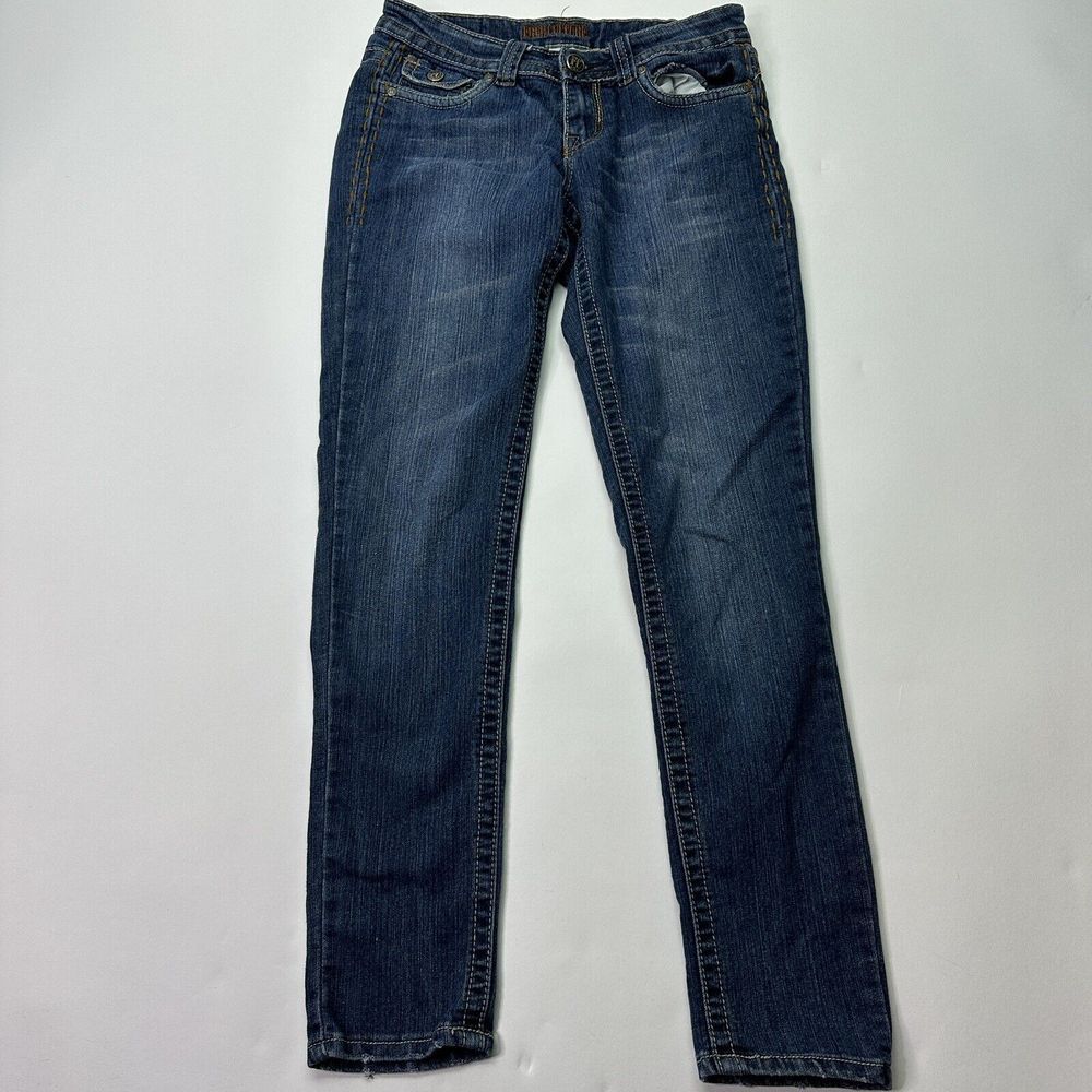 Free Culture Jeans Women's 5 Embroidered Blue Denim